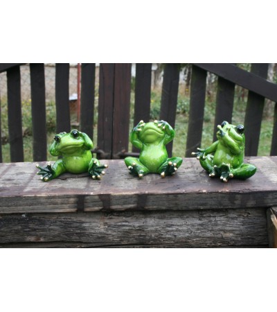 Sada 3 zelených žabek 2