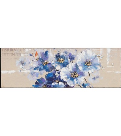Motýli na modrém květu - obraz na zeď